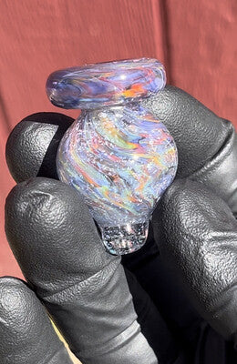 Purple Rainbow Crushed Opal Ball Cap/Carb Cap