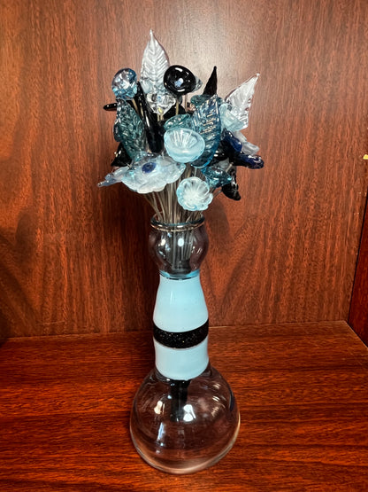 Glass Vase & Flowers #24