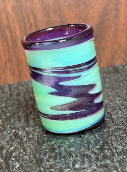 Shot glass - Purple/Green