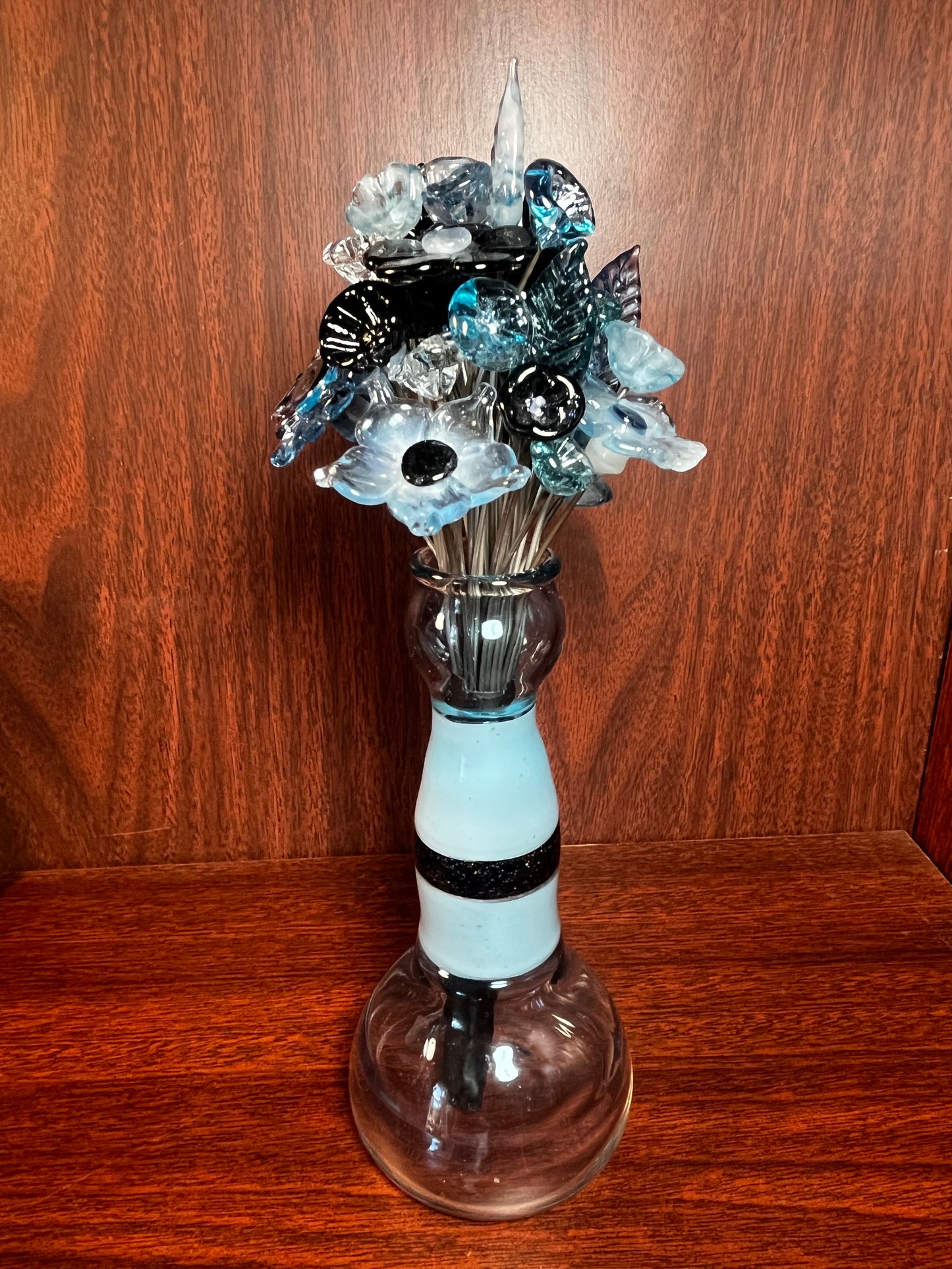 Glass Vase & Flowers #24