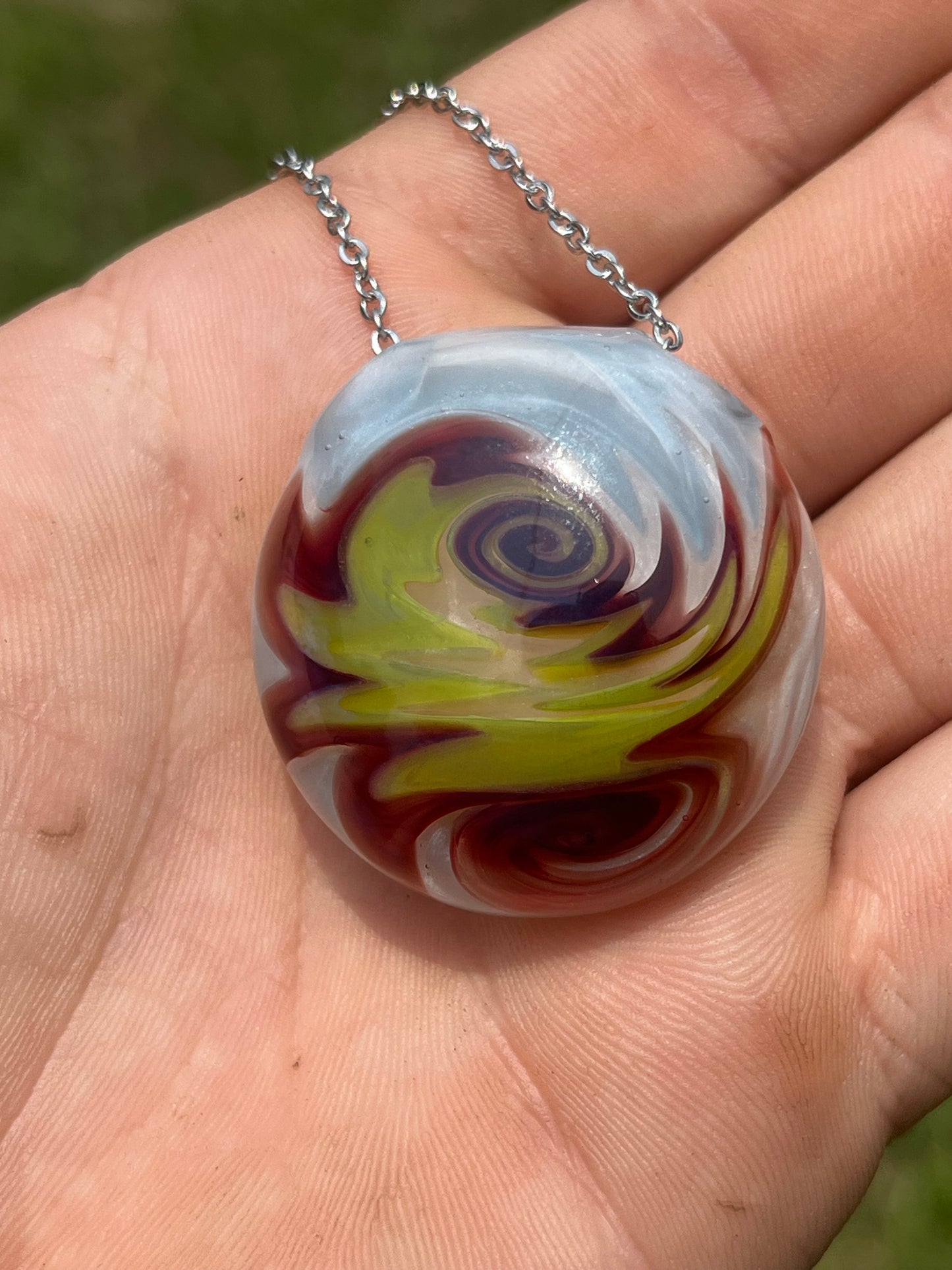 Hollow UV Red, Green, & Blue, Wig Wag Pendant