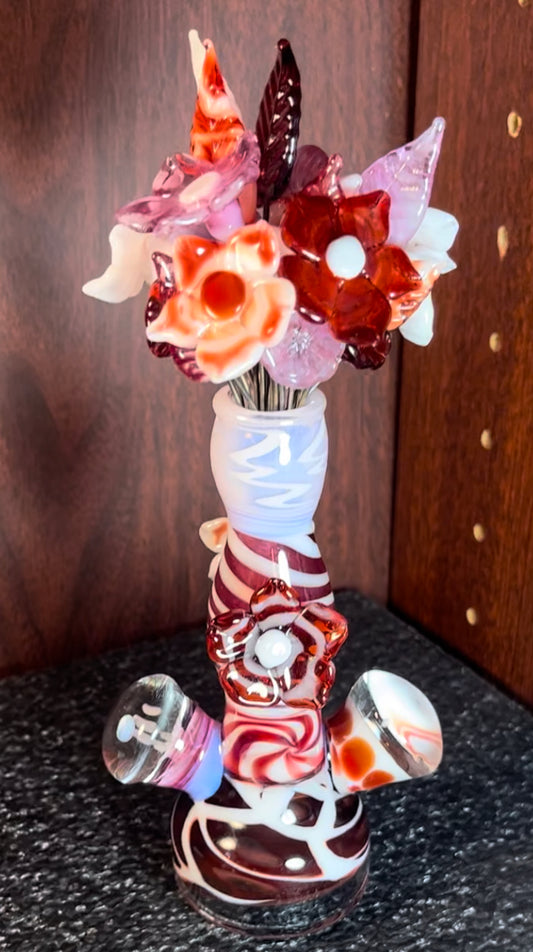 Glass Vase & Flowers #40