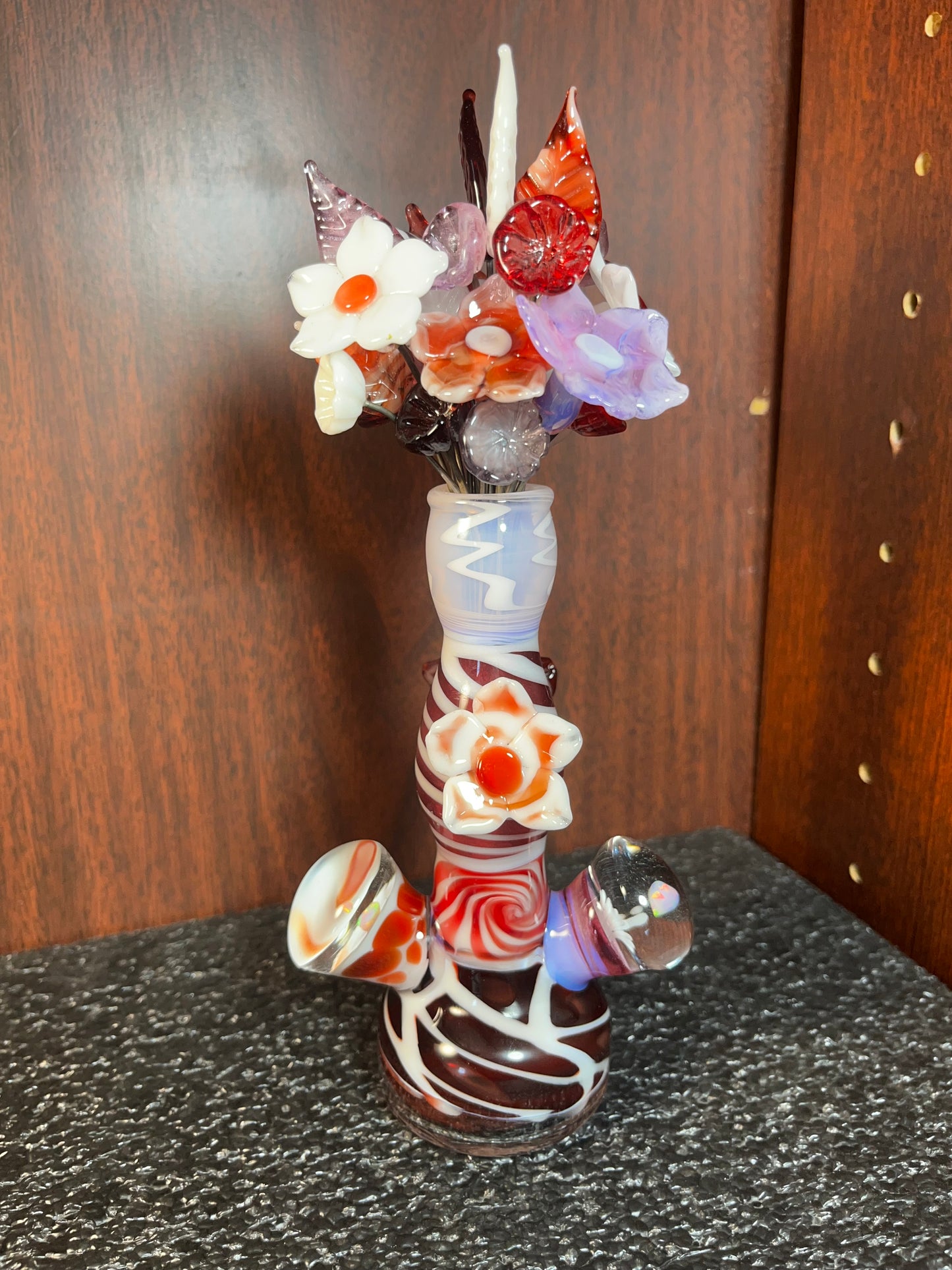 Glass Vase & Flowers #40