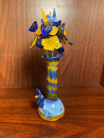 Glass Vase & Flowers #22