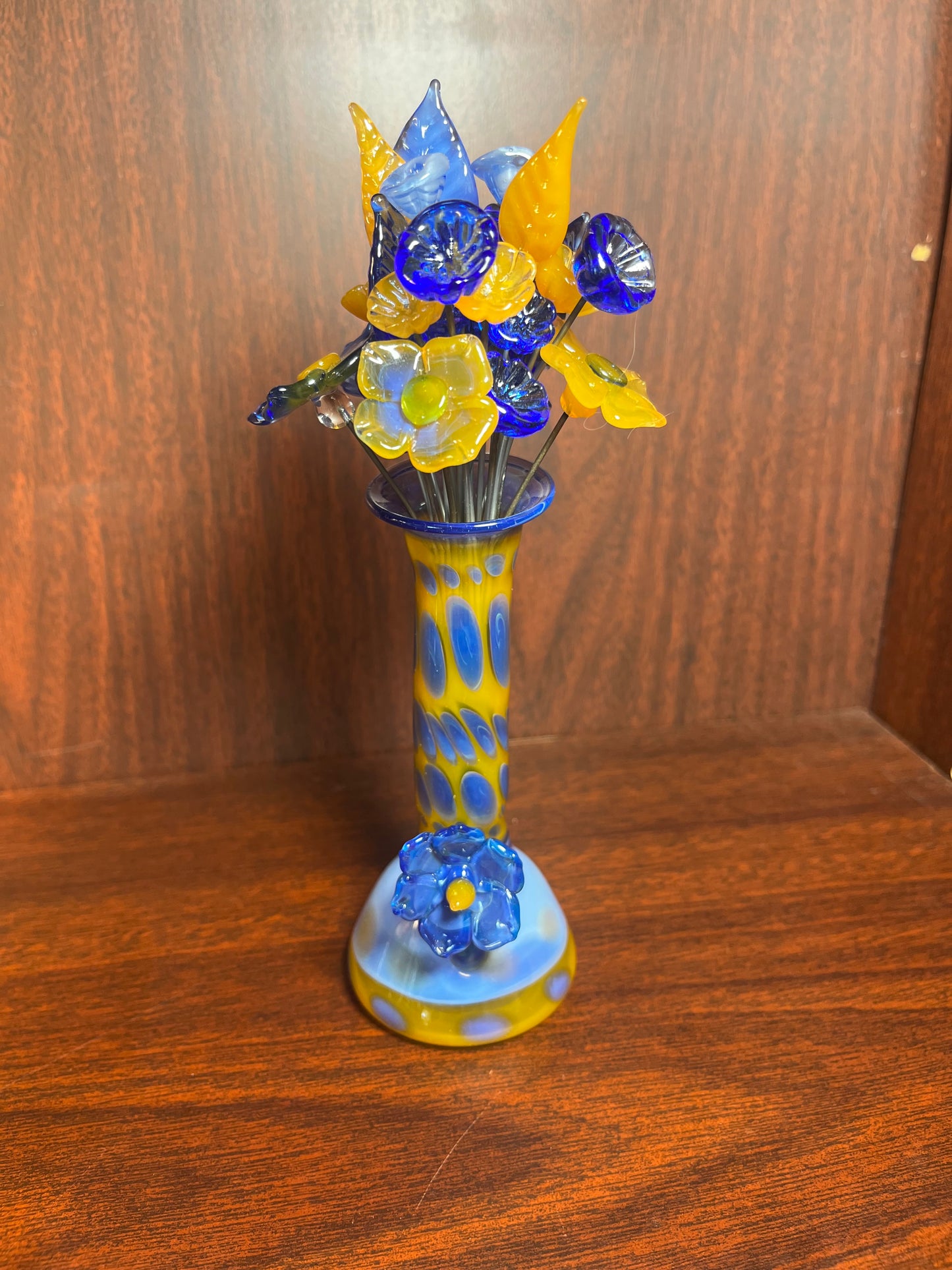 Glass Vase & Flowers #22