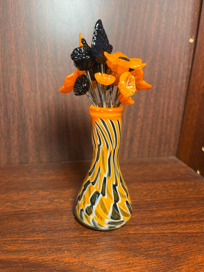 Glass Vase & Flowers #41