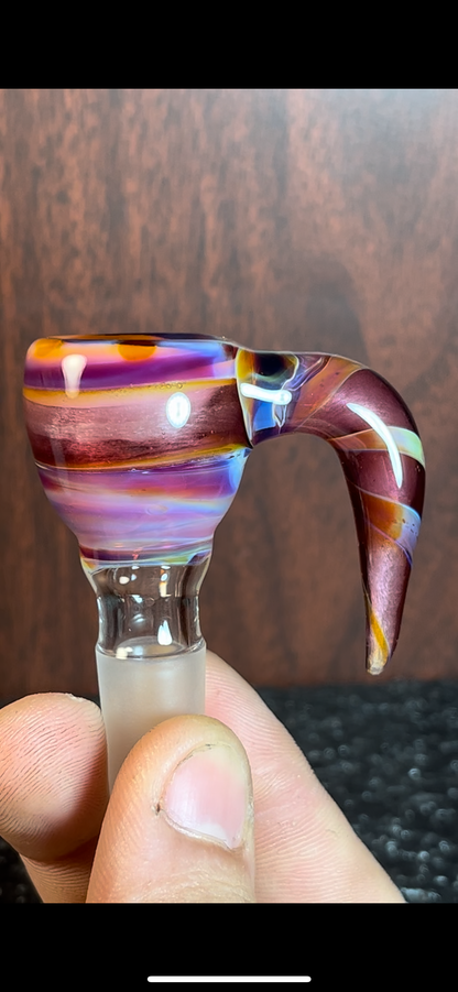 14mm Serendipity & Rosaline Bowl w/ Twisted Cane