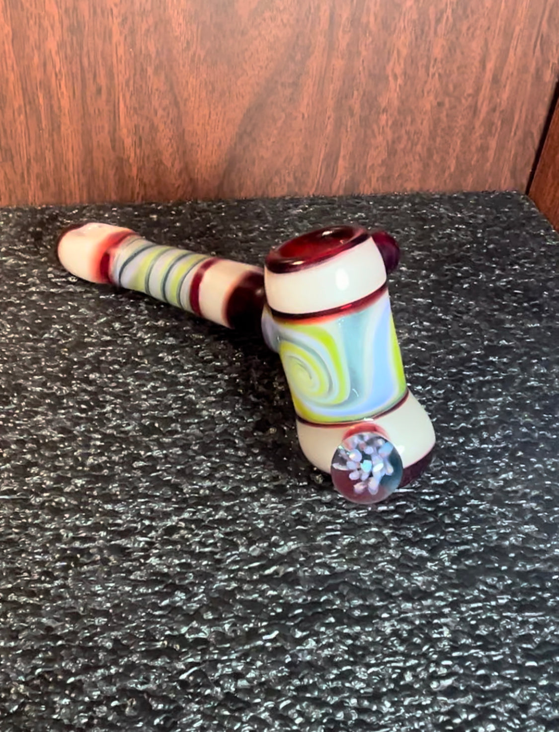 Red, White, Blue, & Green Hammer Pipe