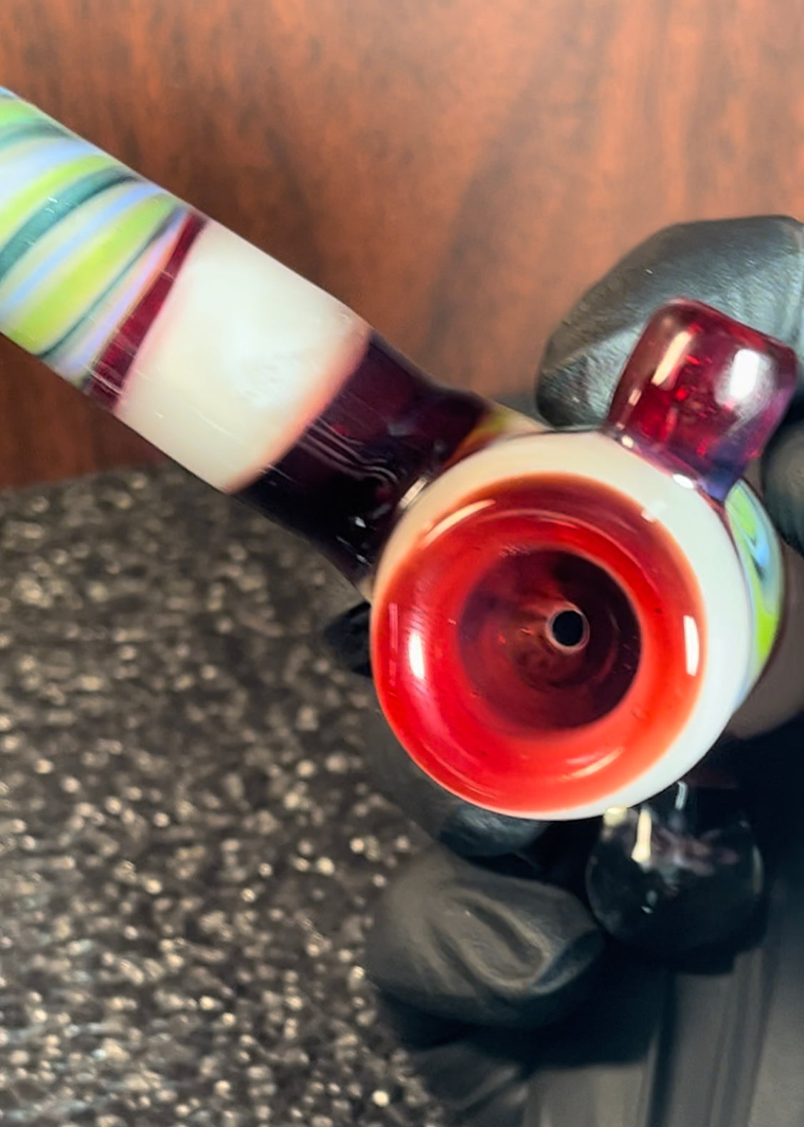 Red, White, Blue, & Green Hammer Pipe