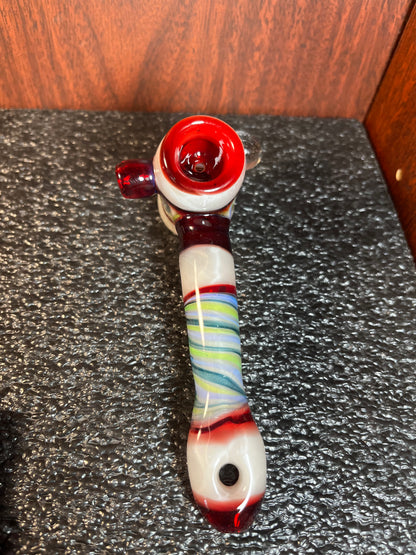 Red, White, Blue, & Green Hammer Pipe